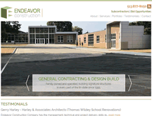 Tablet Screenshot of endeavorconstruction.com